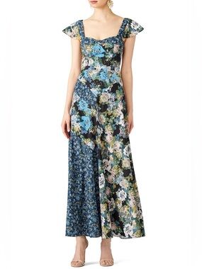 green emerald velvet dress VICTORIA MAXI DRESS main image 0